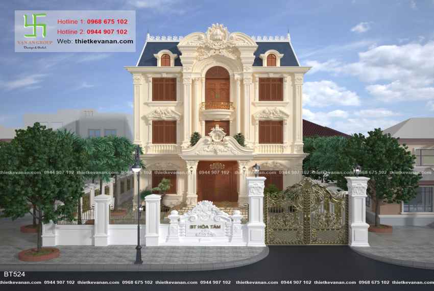 Nhà tân cổ điển 3 tầng đẹp tại Bắc Ninh 5241